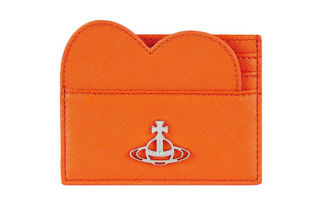 Vivienne Westwood Vivienne Westwood Saffiano Cow Leather Card Holder Women's Orange