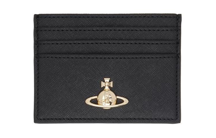 Vivienne Westwood Vivienne Westwood Faux Leather Card Clip Card Holder Men's Black