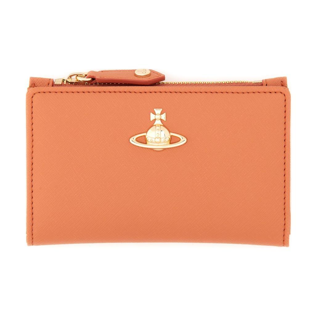 Vivienne Westwood Vivienne Westwood Saffiano Orb-Plaque Zipped Wallet
