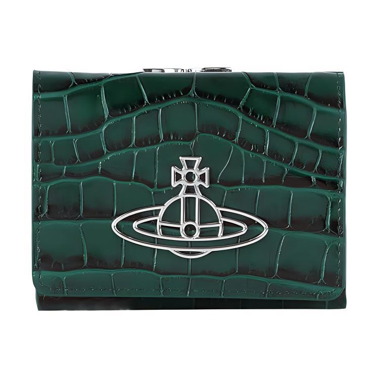 Vivienne Westwood Vivienne Westwood Textured Calfskin Wallet Women's Dark Green
