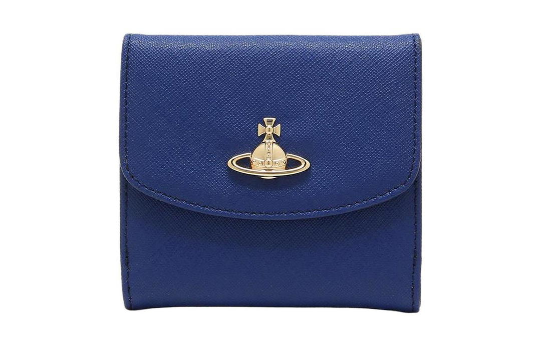 Vivienne Westwood Vivienne Westwood Leather Wallet Small Size Women's Blue