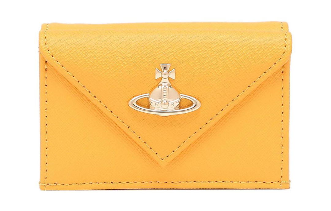 Vivienne Westwood Vivienne Westwood Leather Card Holder Wallet Mini Women's Yellow