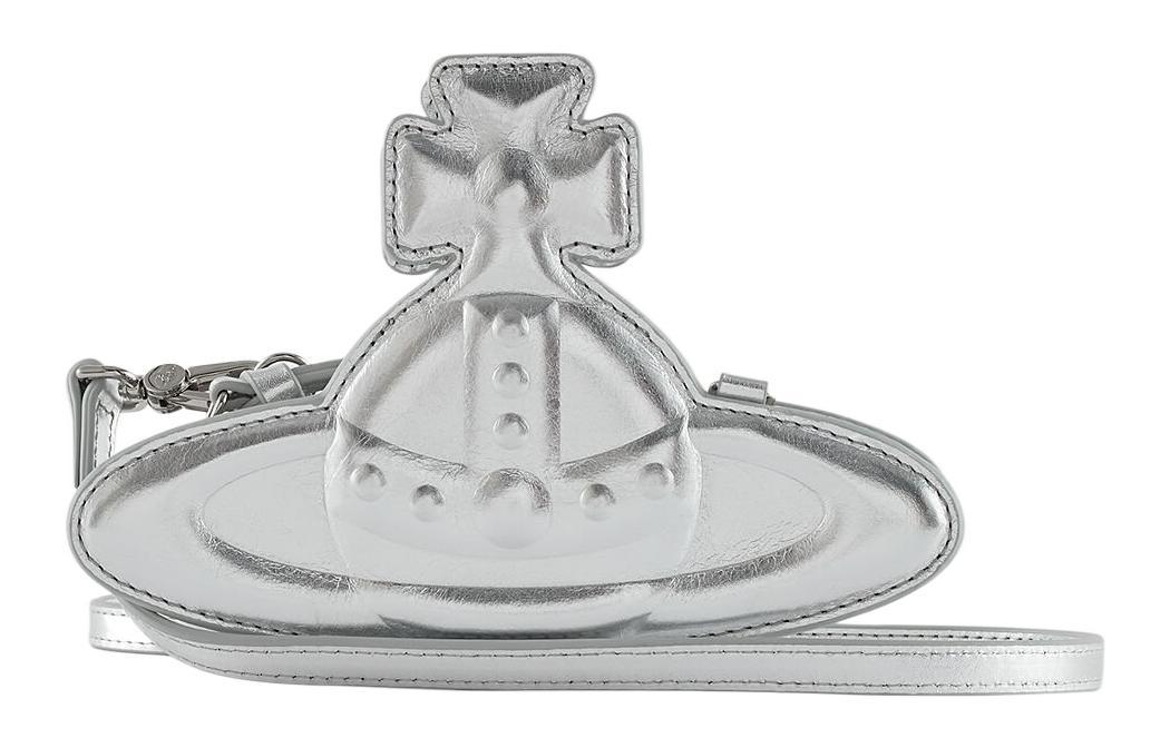 Vivienne Westwood Vivienne Westwood Cow Leather Shoulder Bag Crossbody Bag Extra Mini Women's Silver