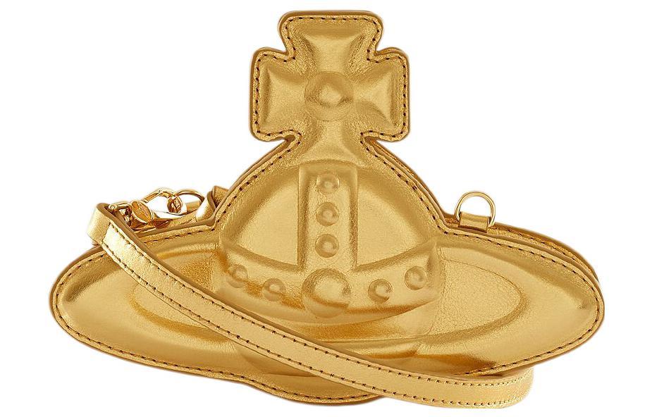 Vivienne Westwood Vivienne Westwood Cow Leather Shoulder Bag Crossbody Bag Regular Women's Gold