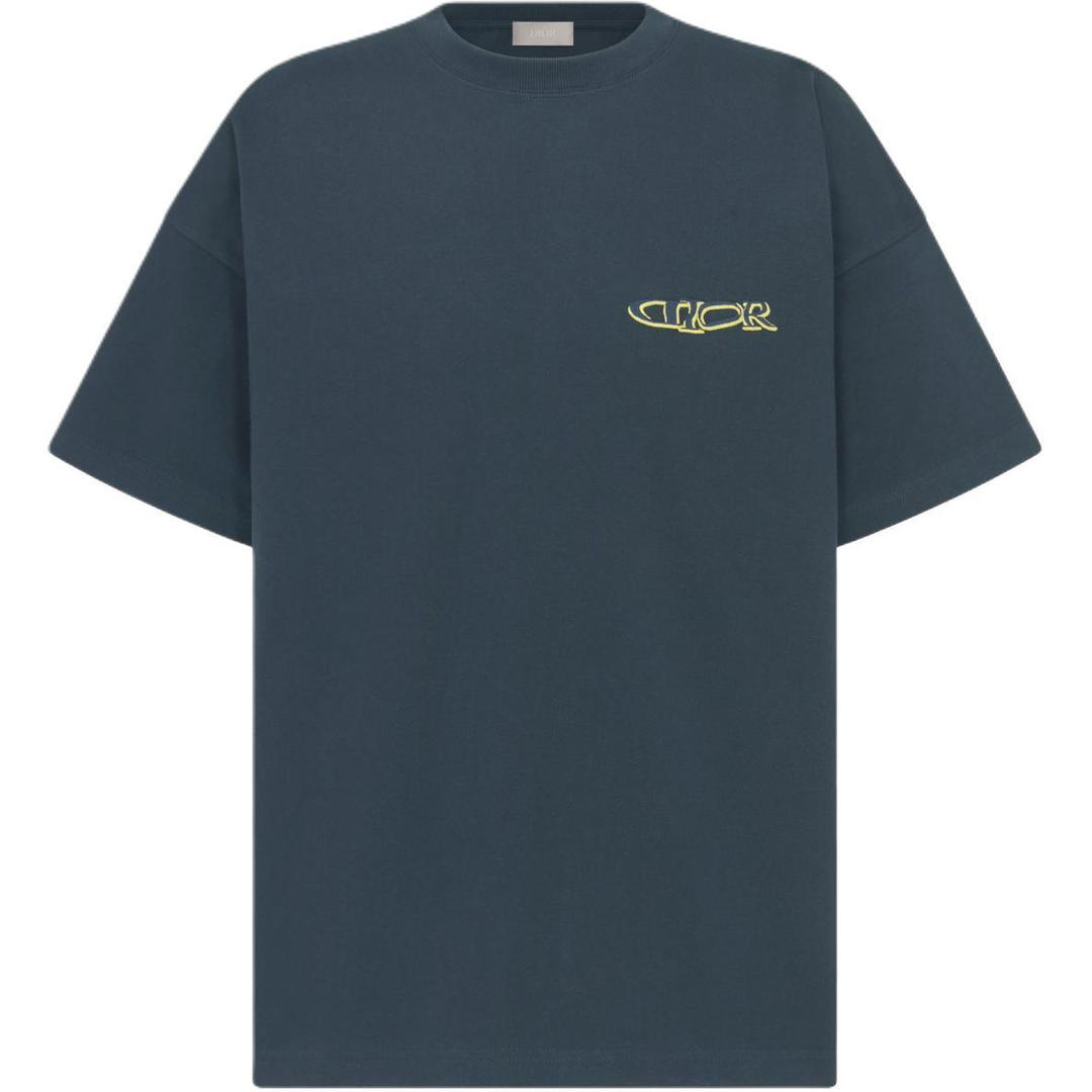 Dior Dior Lewis Hamilton Collaboration Series T-Shirts Men Marine Blue