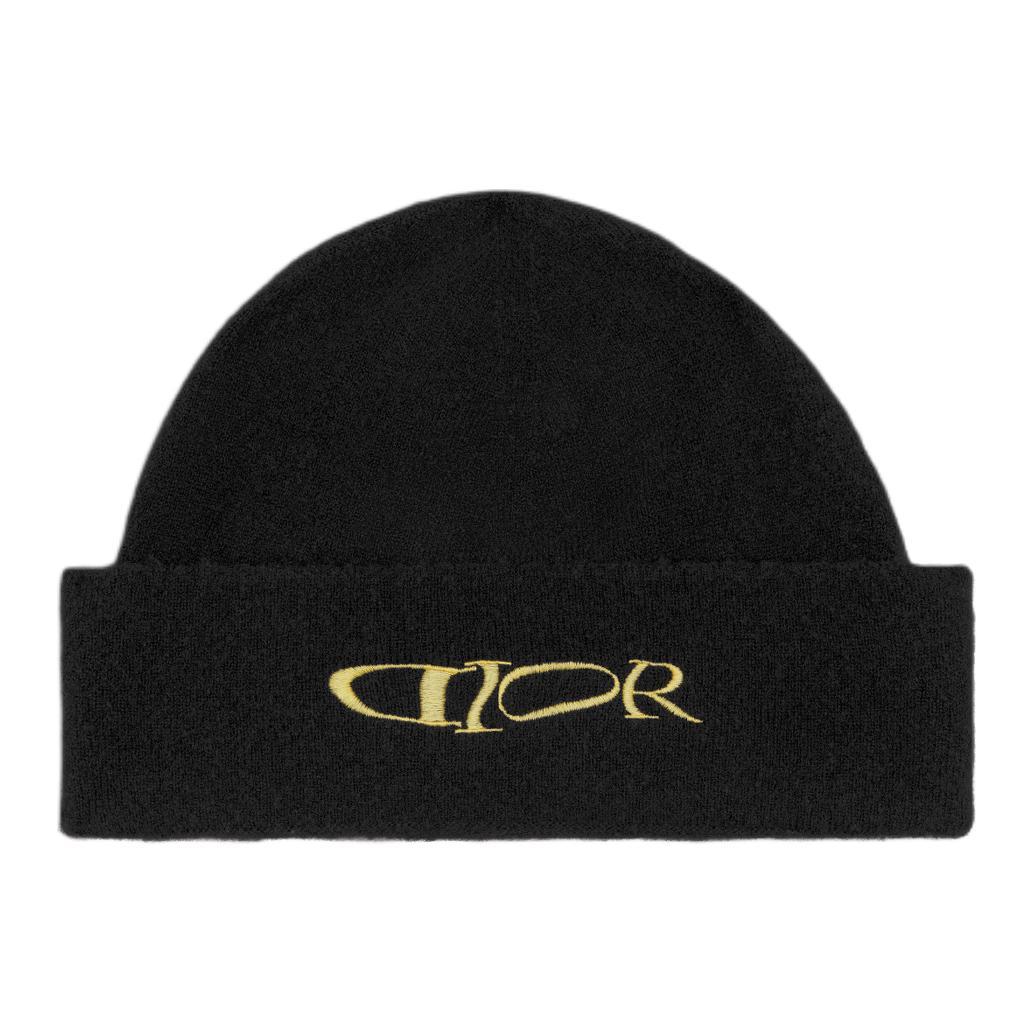 Dior Dior Sheep Wool Beanies Men's Black