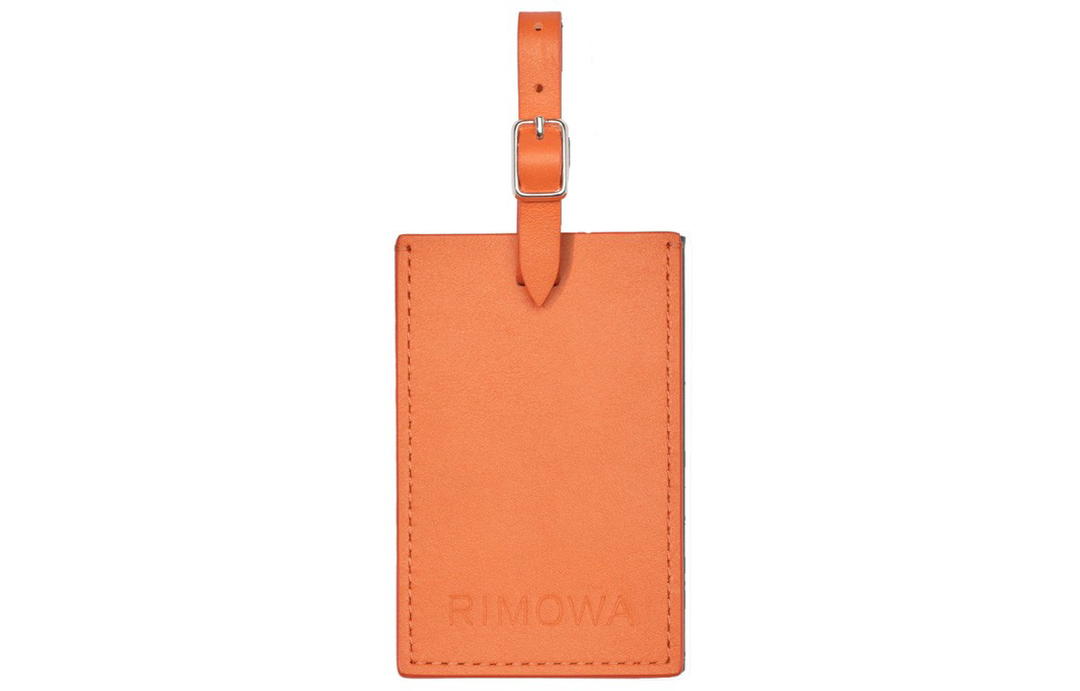 Rimowa RIMOWA Nappa Leather Luggage Tag Dark Orange