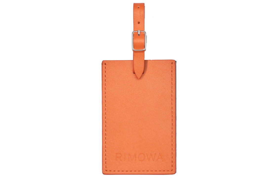 Rimowa RIMOWA Nappa Leather Luggage Tag Dark Orange