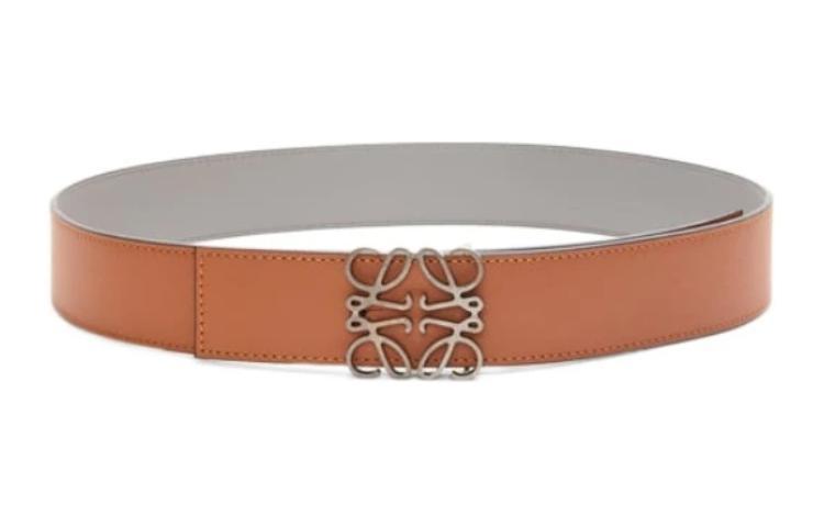 Loewe Loewe Logo Identification Leather Belts Men's Brown -