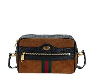 Buy Gucci Patent Leather Binding Suede Camera Bag, Shoulder Bag, Crossbody Bag Mini Women's Brown/Black at Sasom – Authentic and Ready to Ship