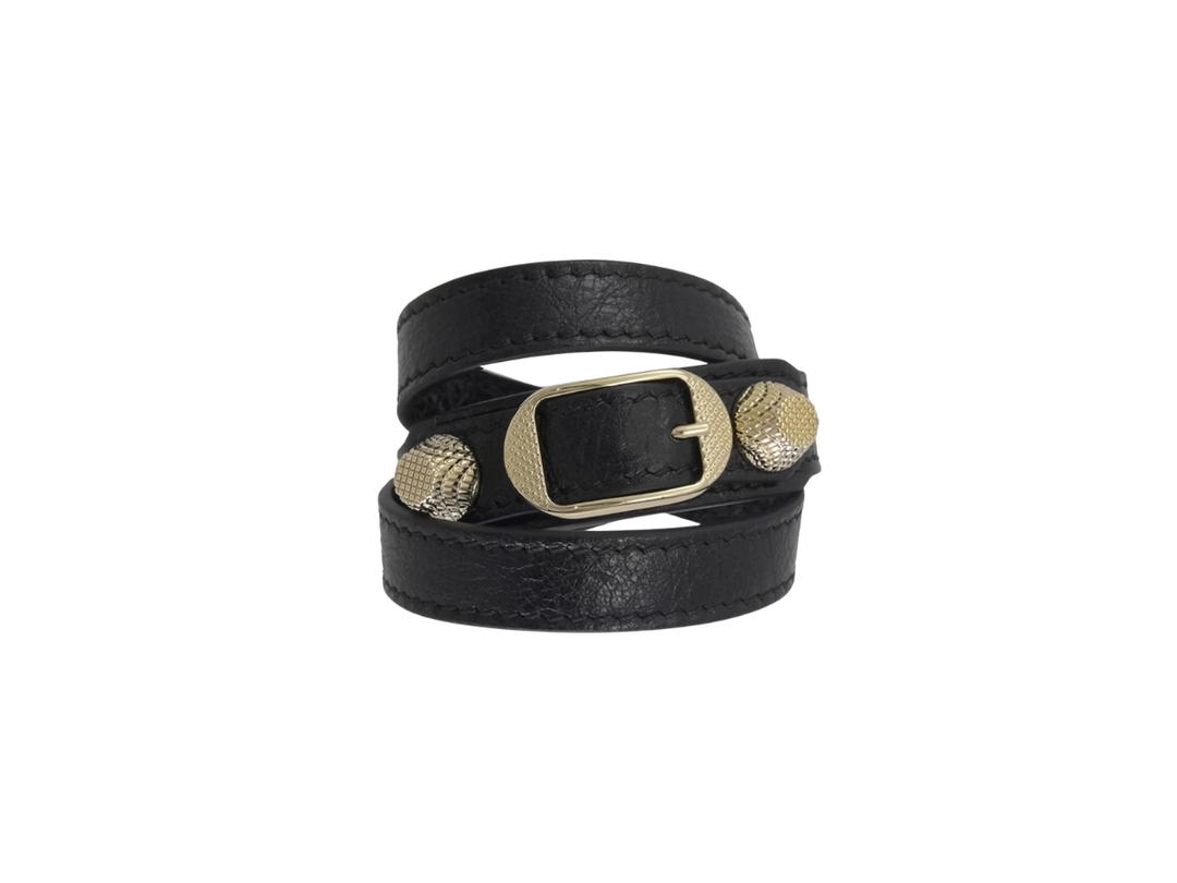 Balenciaga Balenciaga Triple-Strap Bracelet Black Gold