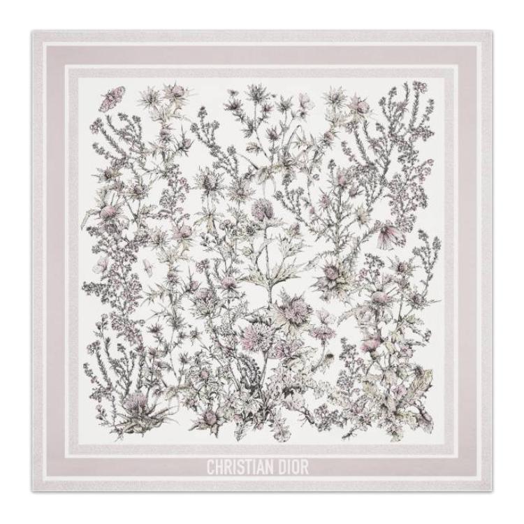 Dior Dior Silk Scarves Women's White