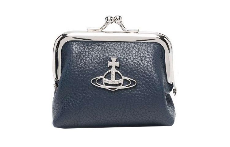 Vivienne Westwood Vivienne Westwood Leather Small Square Bag Coin Purse Wallet Regular Unisex Blue