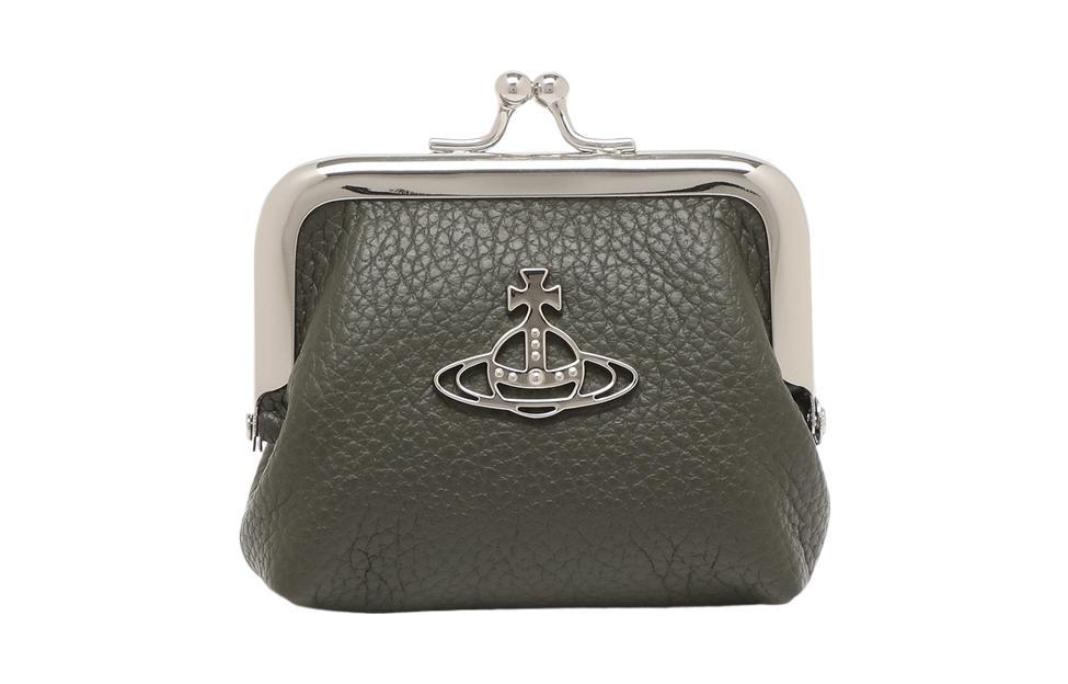 Vivienne Westwood Vivienne Westwood Grain Leather Coin Purse Mini Women's Green