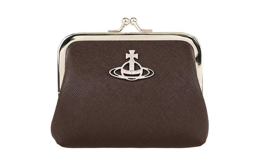 Vivienne Westwood Vivienne Westwood Pure Vegan Leather Coin Purse Unisex Brown