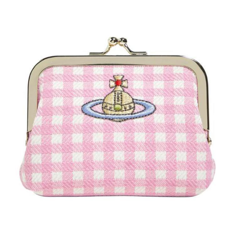 Vivienne Westwood Vivienne Westwood Fabric Wallet Women's Pink & White
