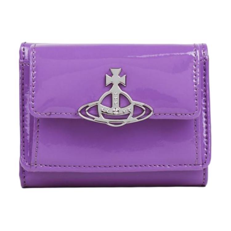 Vivienne Westwood Vivienne Westwood Patent Leather Finish Wallet Women's Purple