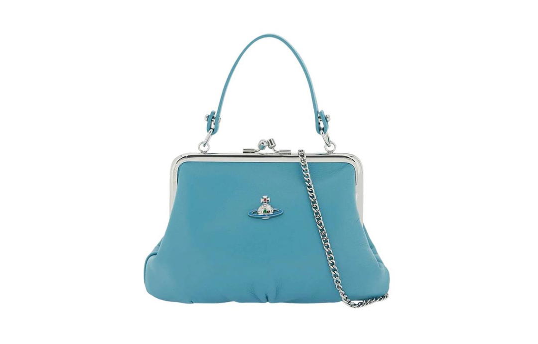 Vivienne Westwood Vivienne Westwood Lambskin Dumpling Bag Handbag Shoulder Bag Crossbody Bag Wallet Regular Women's Blue