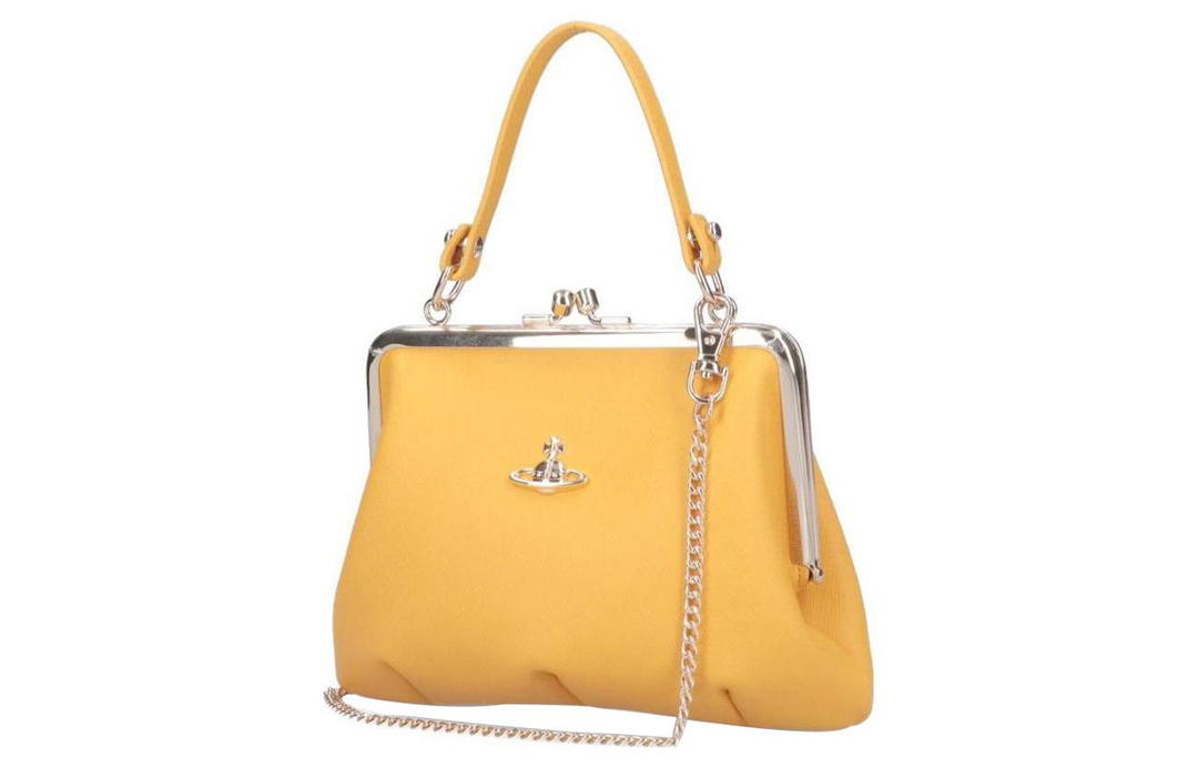 Vivienne Westwood Vivienne Westwood Leather Dumpling Bag Shoulder Bag Crossbody Bag Handbag Women's Bright Yellow