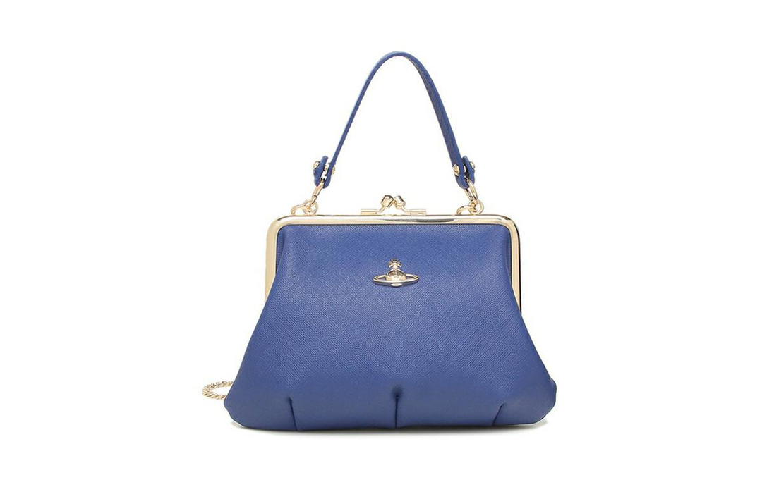 Vivienne Westwood Vivienne Westwood Leather Dumpling Bag Shoulder Bag Crossbody Bag Handbag Wallets Women's Blue