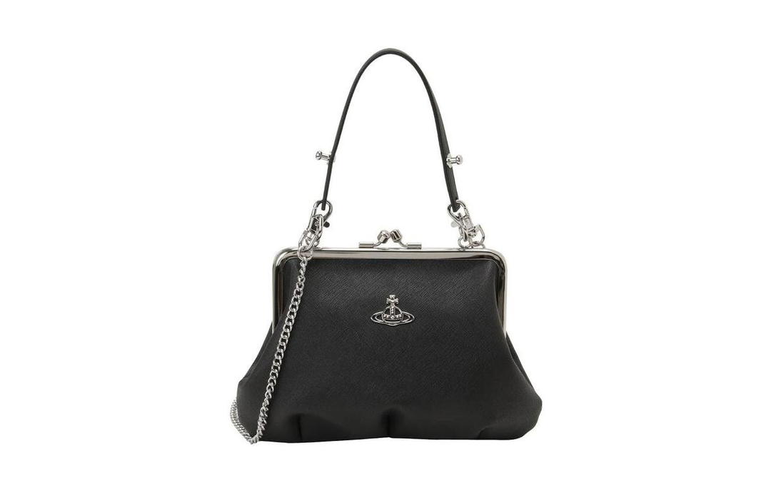Vivienne Westwood Vivienne Westwood Synthetic Leather Portable Shoulder Bag Crossbody Bag Wallet Women's Black