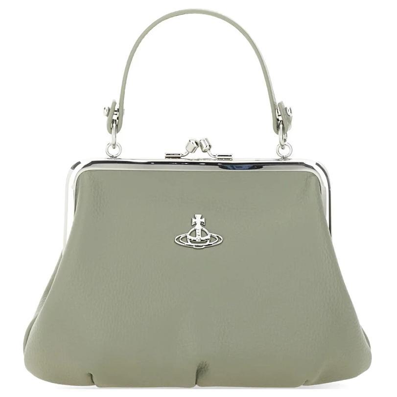 Vivienne Westwood Vivienne Westwood Granny Frame Recycled Polyurethane One Shoulder Handbags Women's Light Green