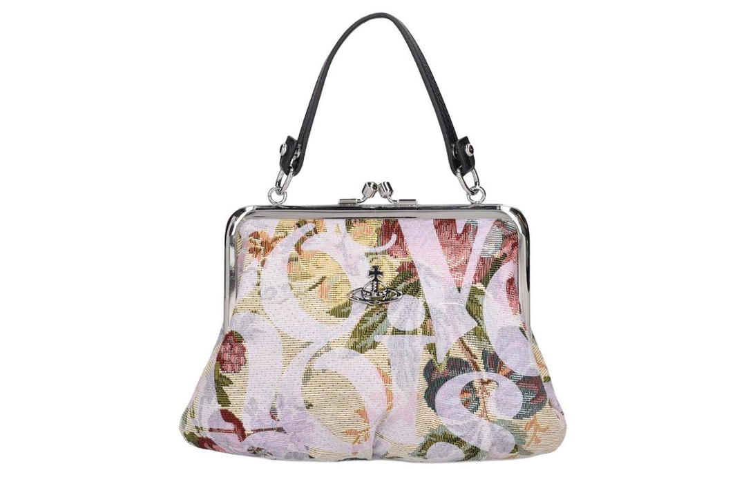 Vivienne Westwood Vivienne Westwood Granny Frame Cotton Handbag Crossbody Bag Women's Light Purple