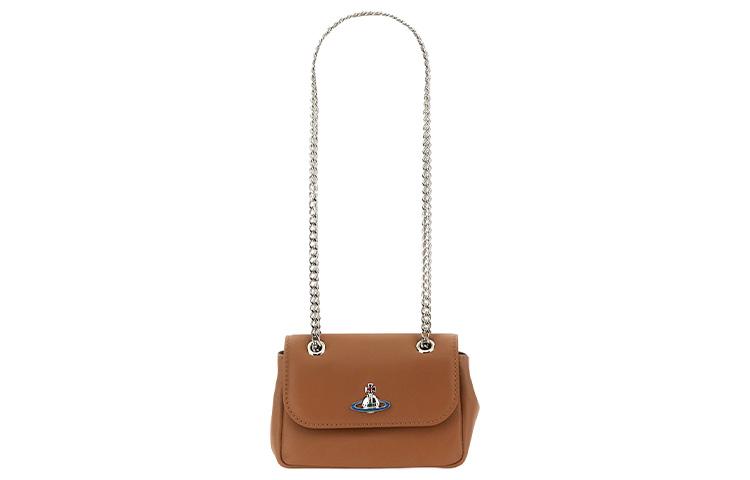 Vivienne Westwood Vivienne Westwood Lambskin Wallets Shoulder Bag Crossbody Bag Small Size Women's Brown