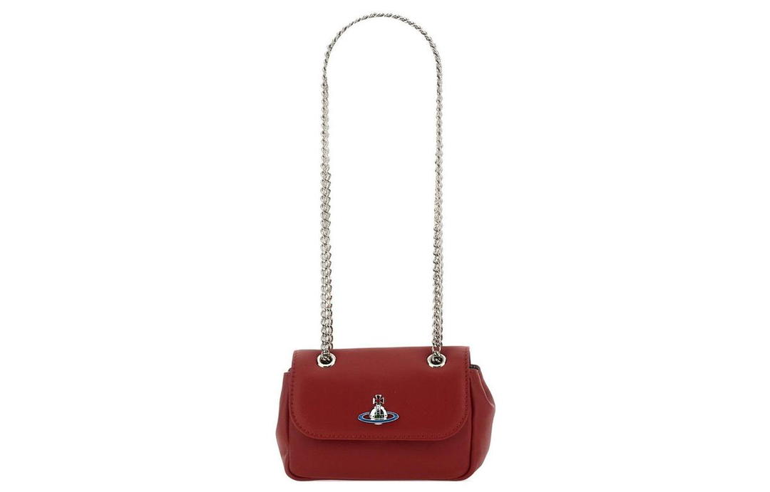 Vivienne Westwood Vivienne Westwood Pure Vegan Leather Shoulder Bag Crossbody Bag Women's Red