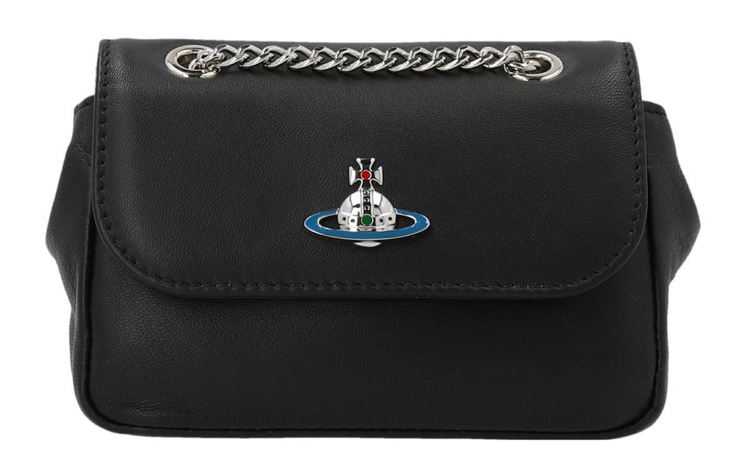 Vivienne Westwood Vivienne Westwood Small Saffiano Orb Plaque Crossbody Bag