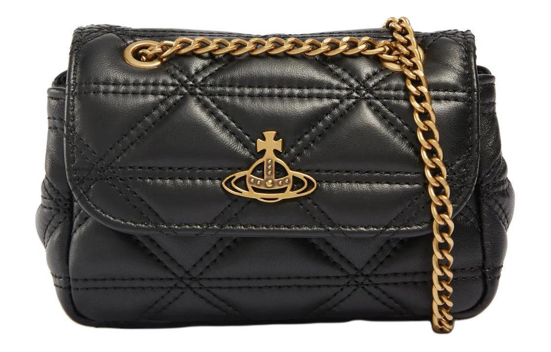 Vivienne Westwood Vivienne Westwood Nappa Leather Portable Crossbody Bag Shoulder Bag Women's Black