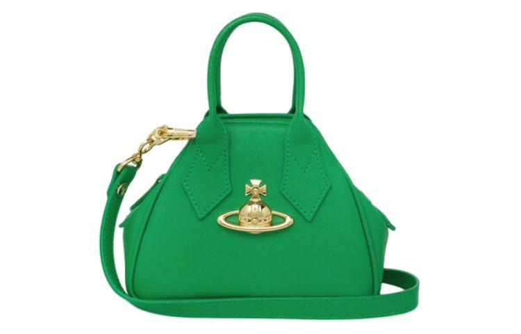 Vivienne Westwood Vivienne Westwood Saffiano Polyester-Cotton Blend Shoulder Bag Crossbody Bag Handbag Mini Women's Bright Green