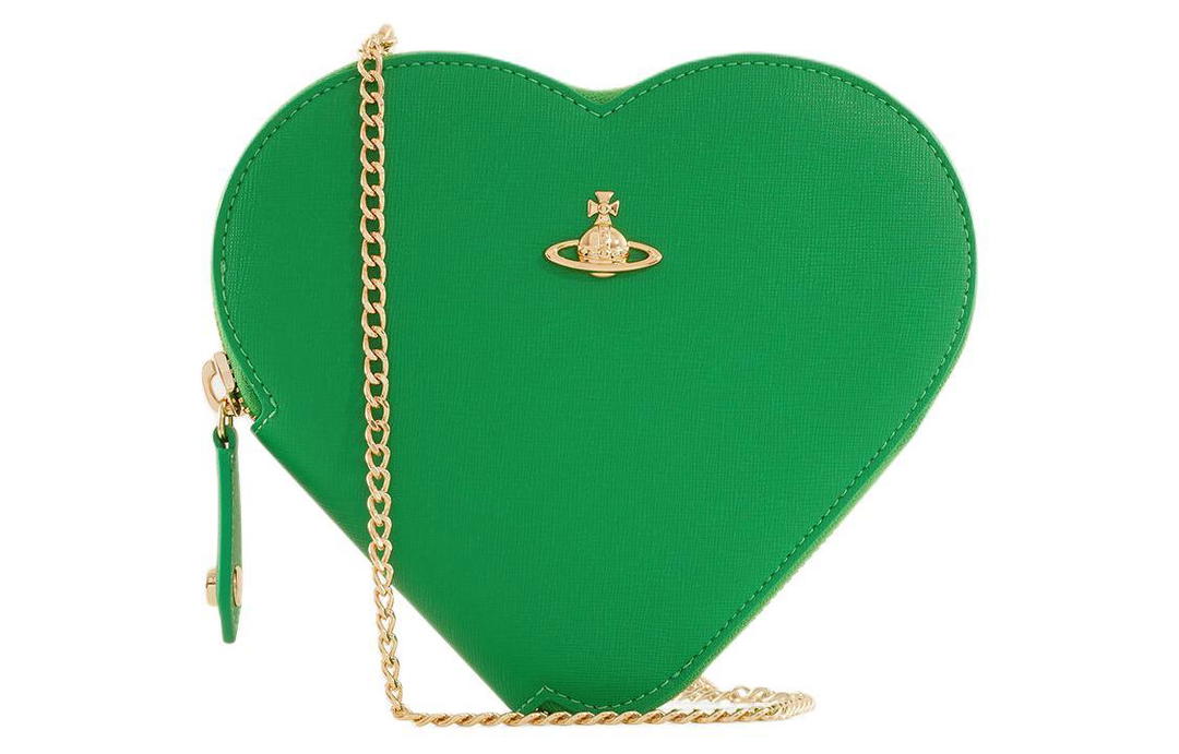 Vivienne Westwood Vivienne Westwood Polyester-Cotton Blend Heart-Shaped Bag Shoulder Bag Crossbody Bag Women's Bright Green