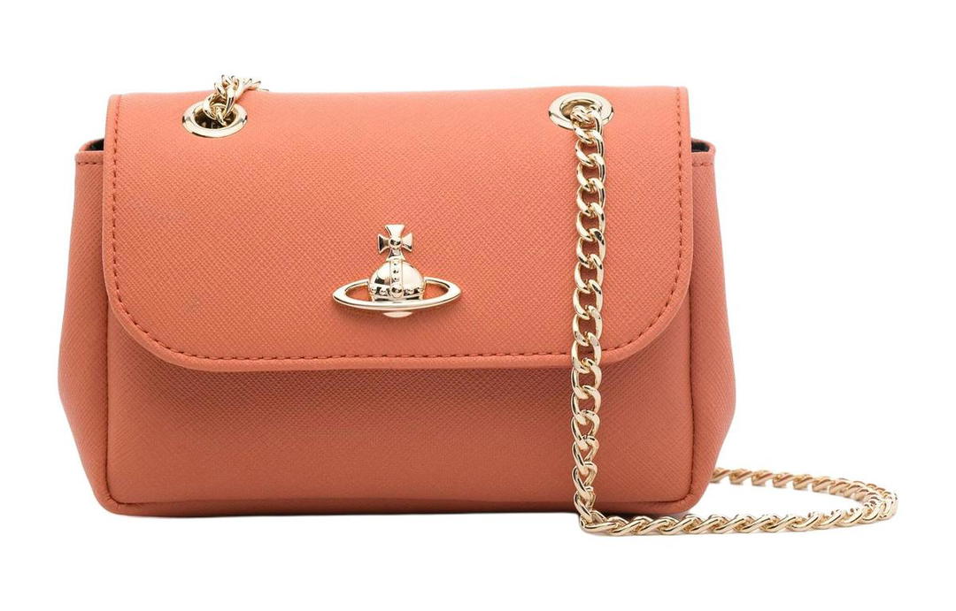 Vivienne Westwood Vivienne Westwood Polyurethane Shoulder Bag Crossbody Bag Mini Women's Light Orange