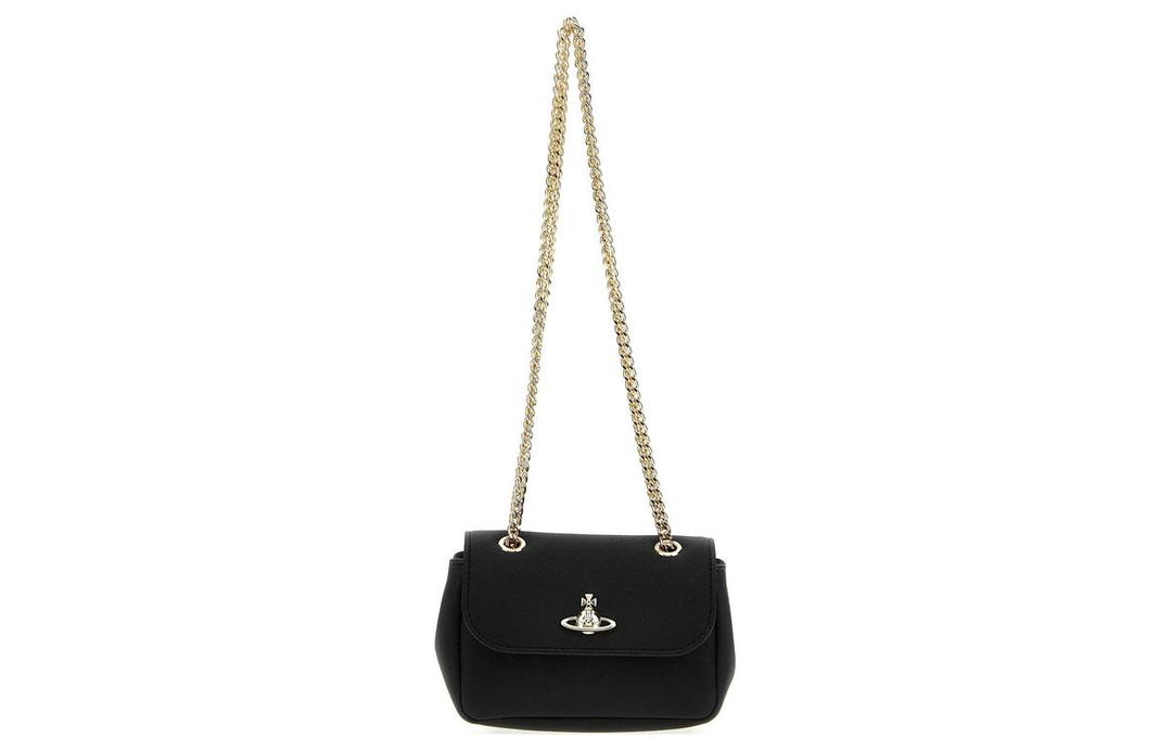 Vivienne Westwood Vivienne Westwood Saffiano Leather Shoulder Bag Crossbody Bag Women's Black