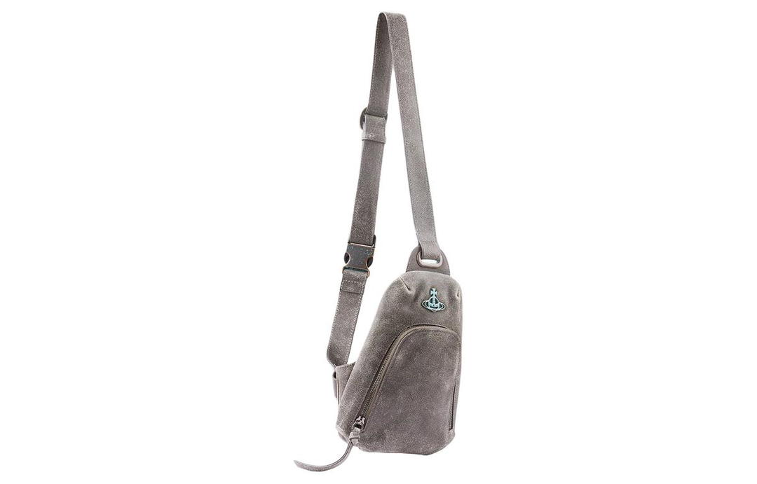 Vivienne Westwood Vivienne Westwood Calfskin Shoulder Bag Crossbody Bag Men's Gray