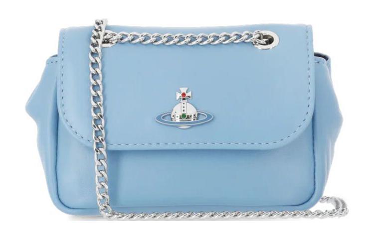 Vivienne Westwood Vivienne Westwood Lambskin Portable Crossbody Bag Shoulder Bag Women's Cerulean