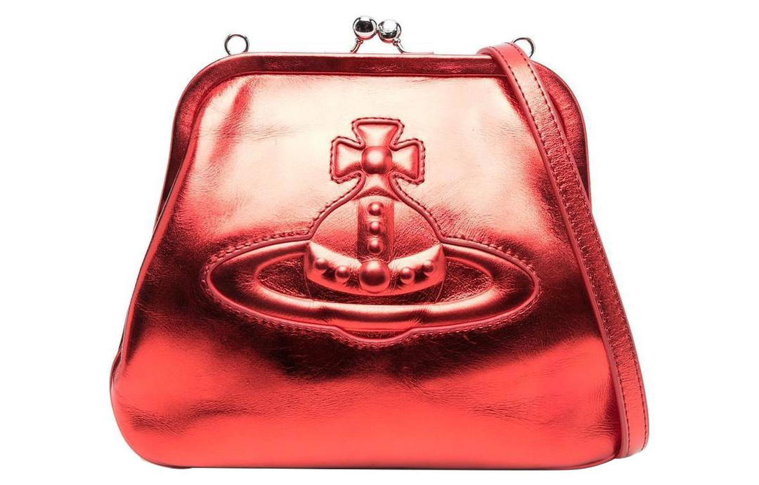 Vivienne Westwood Vivienne Westwood Calfskin Handbag Shoulder Bag Crossbody Bag Women's Red