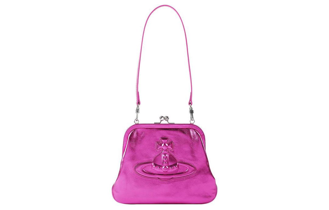 Vivienne Westwood Vivienne Westwood Cow Leather Dumpling Bag Portable Crossbody Bag Shoulder Bag Women's Red