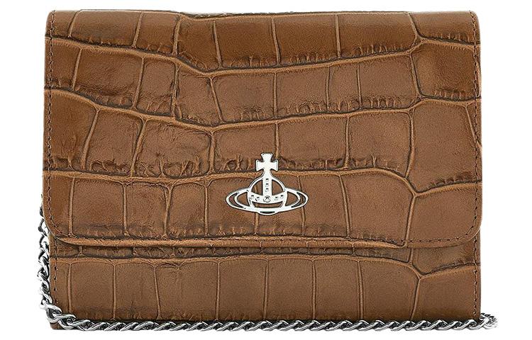 Vivienne Westwood Vivienne Westwood Cow Leather Wallets Shoulder Bag Crossbody Bag Women's Brown