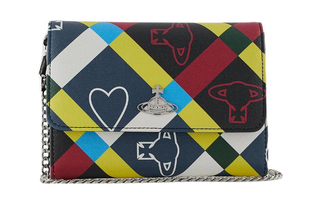 Vivienne Westwood Vivienne Westwood Polyurethane Shoulder Bag Crossbody Bag Chain Wallet Women's Multicolor