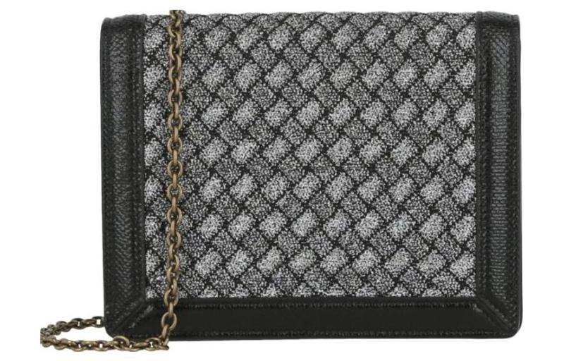 Bottega Veneta Bottega Veneta Leather Shoulder Bag Crossbody Bag Women's Black