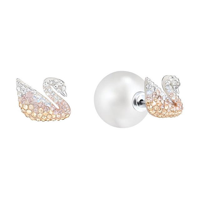Swarovski Swarovski Iconic Swan Earrings - Light Gradient - view 2