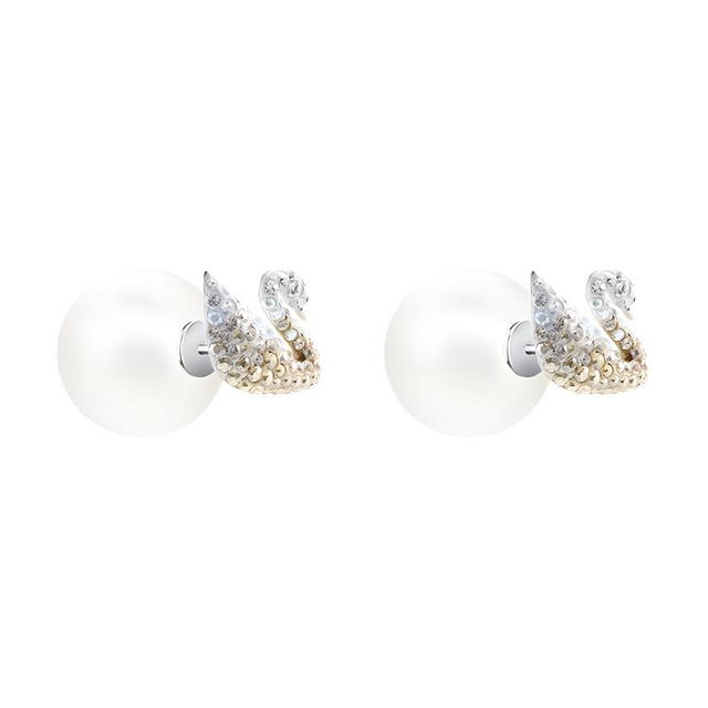 Swarovski Swarovski Iconic Swan Earrings - Light Gradient - view 3