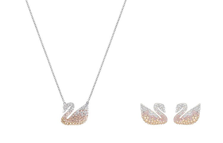 Swarovski Swarovski Swan Necklace - Pink