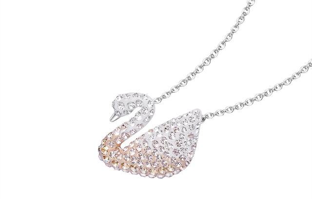 Swarovski Swarovski Swan Necklace - Pink - view 3