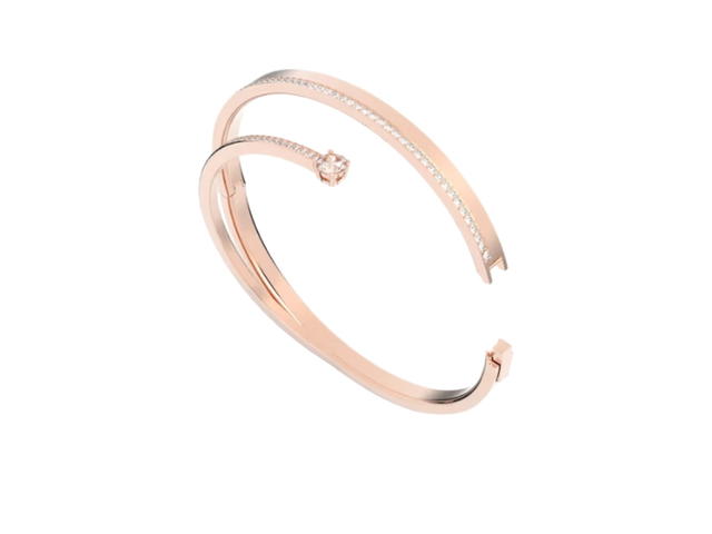 Swarovski Swarovski Round Cut White Rose Gold-tone Plated - view 2