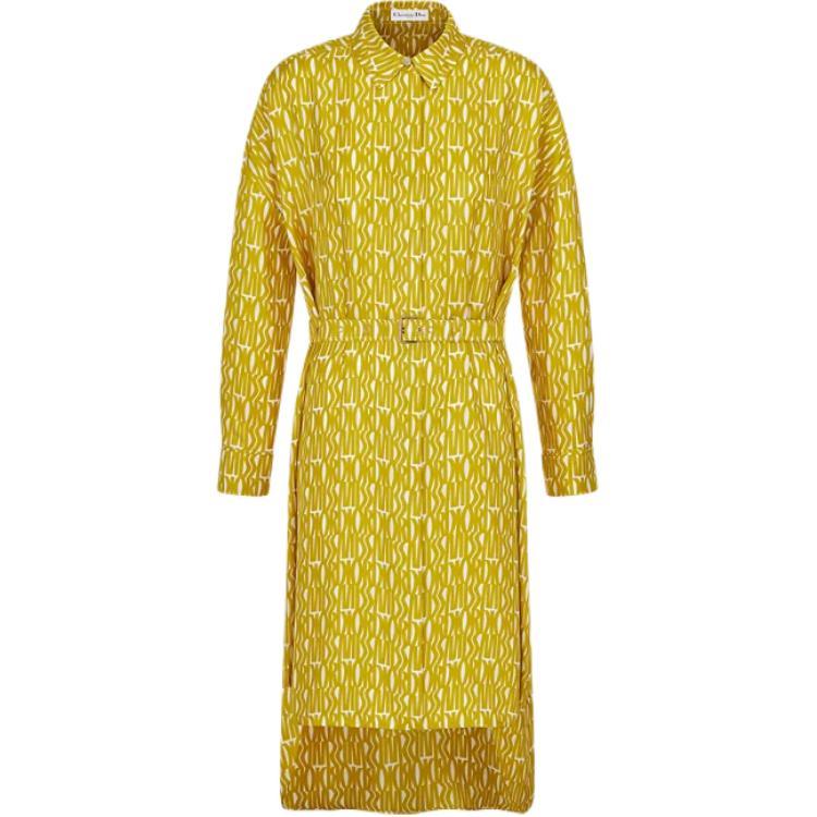 Dior Dior Long Sleeved Dresses Women's Yellow