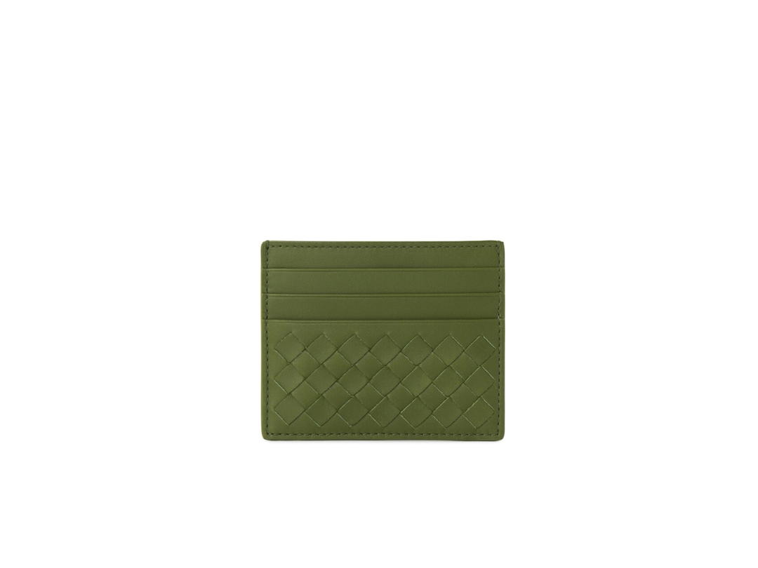 Bottega Veneta Bottega Veneta Intrecciato Classic Card Wallet In Calfskin Leather Khaki