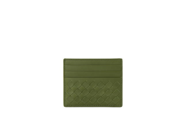Bottega Veneta Bottega Veneta Intrecciato Classic Card Wallet In Calfskin Leather Khaki - view 1